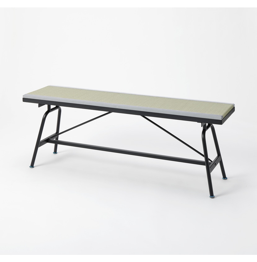 【送料無料】畳アイアンベンチ 120×30×45cm い草グレー 【メーカー直送・代引不可・置配不可】