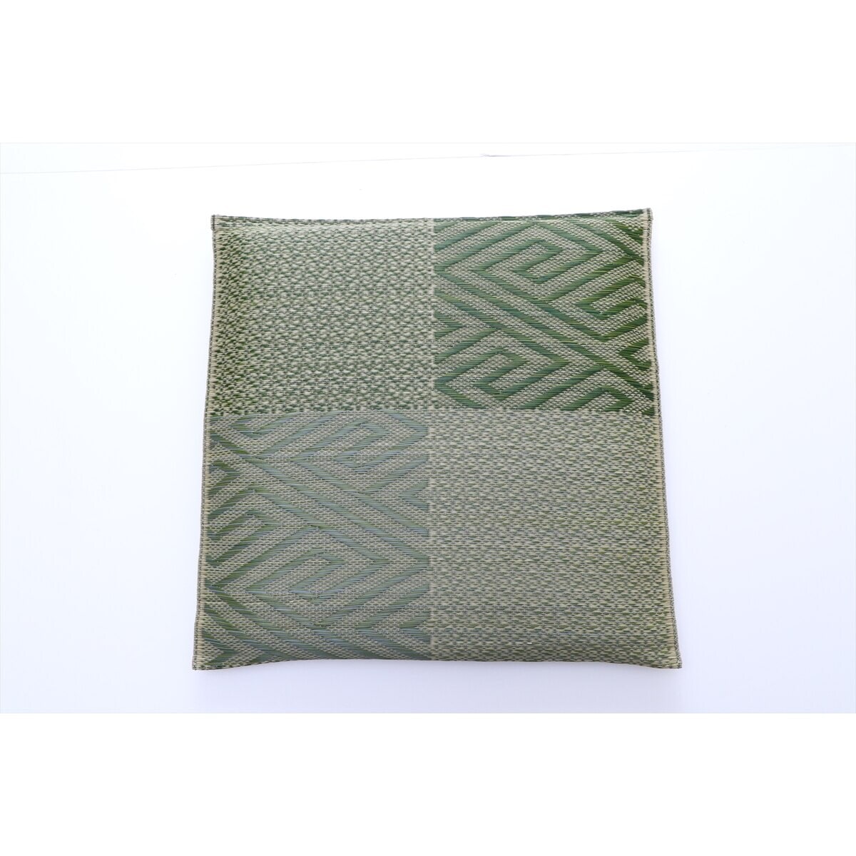 【送料無料】国産い草座布団 五風 約55×55cm グリーン 【メーカー直送・代引不可・置配不可・配送地域限定】