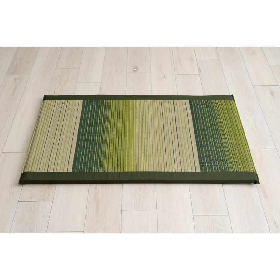 【送料無料】い草長座布団 ラーデ 約55×110cm グリーン 【メーカー直送・代引不可・置配不可・配送地域限定】