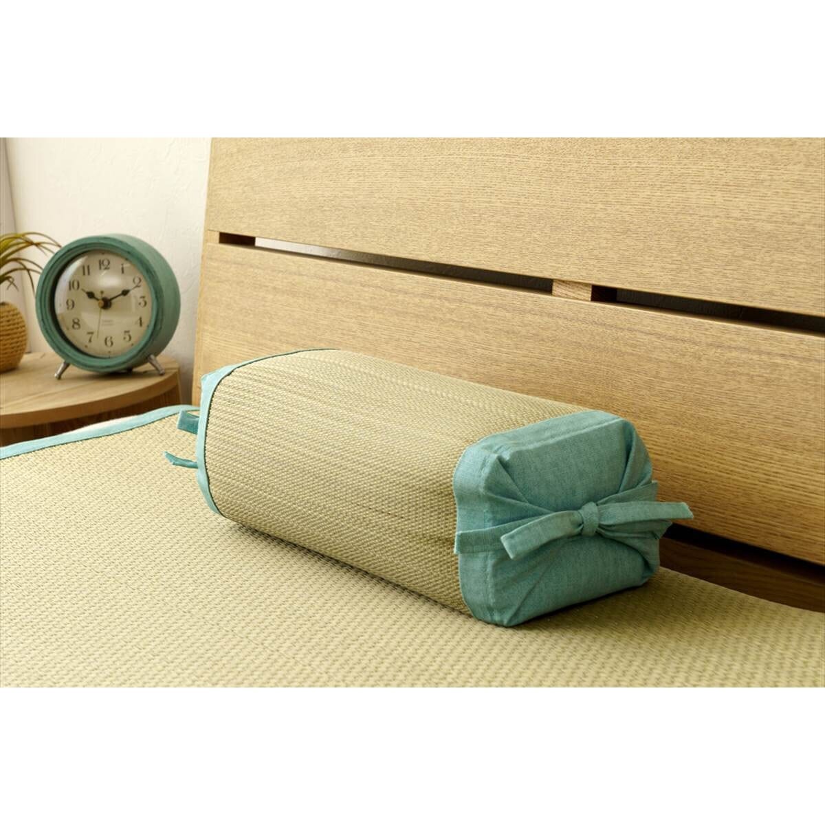 【送料無料】い草枕 リズム 角枕 約30×15cm 国産 ブルー 【メーカー直送・代引不可・置配不可・配送地域限定】