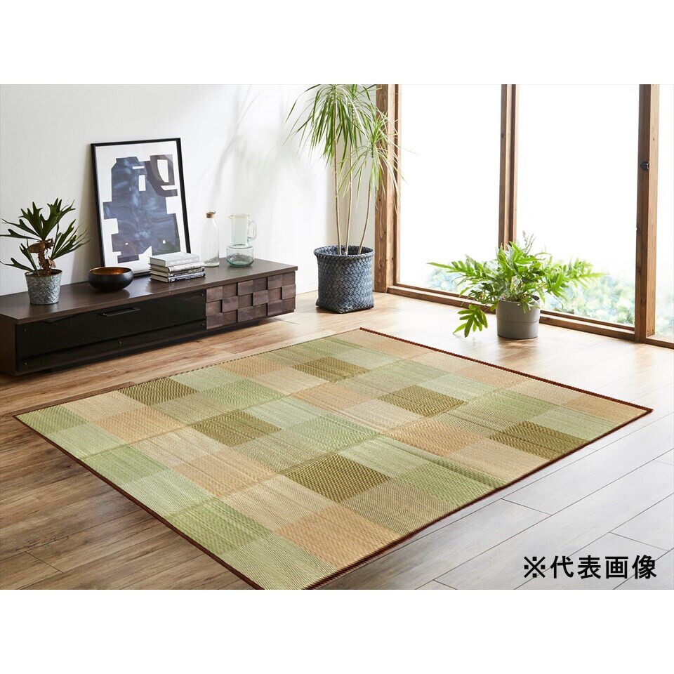 【送料無料】防ダニ・撥水ふっくらラグ クレル 約190×190cm ブラウン 【メーカー直送・代引不可・置配不可・配送地域限定】