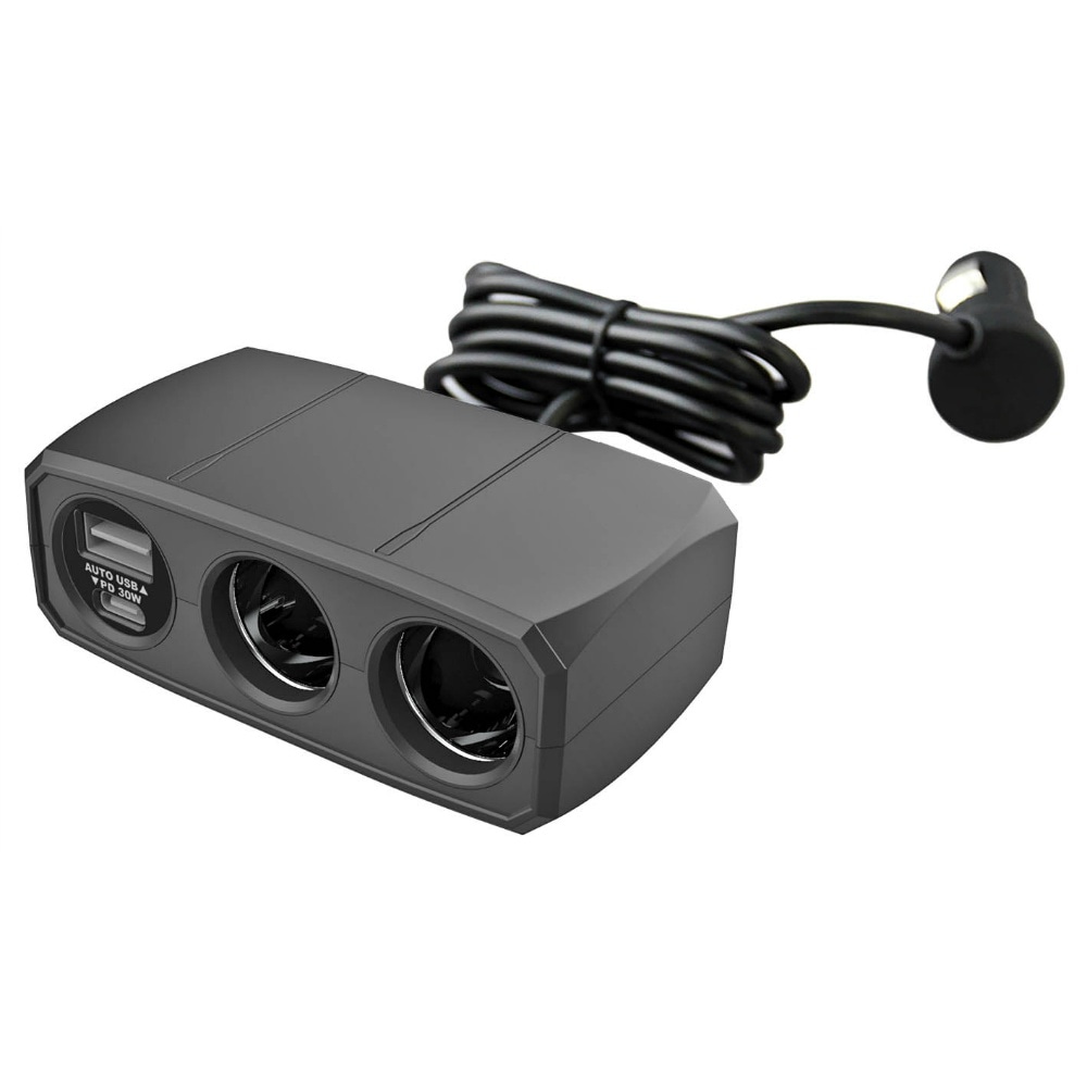 カシムラ 2連セパレートソケットPD30W KX-247