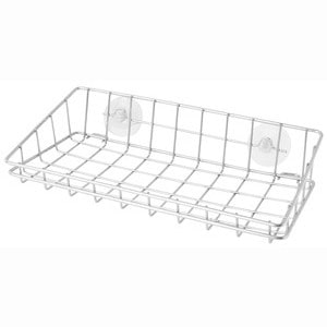 AQUASIDE ステン ワイヤー ソープポケット Lサイズ 吸盤付