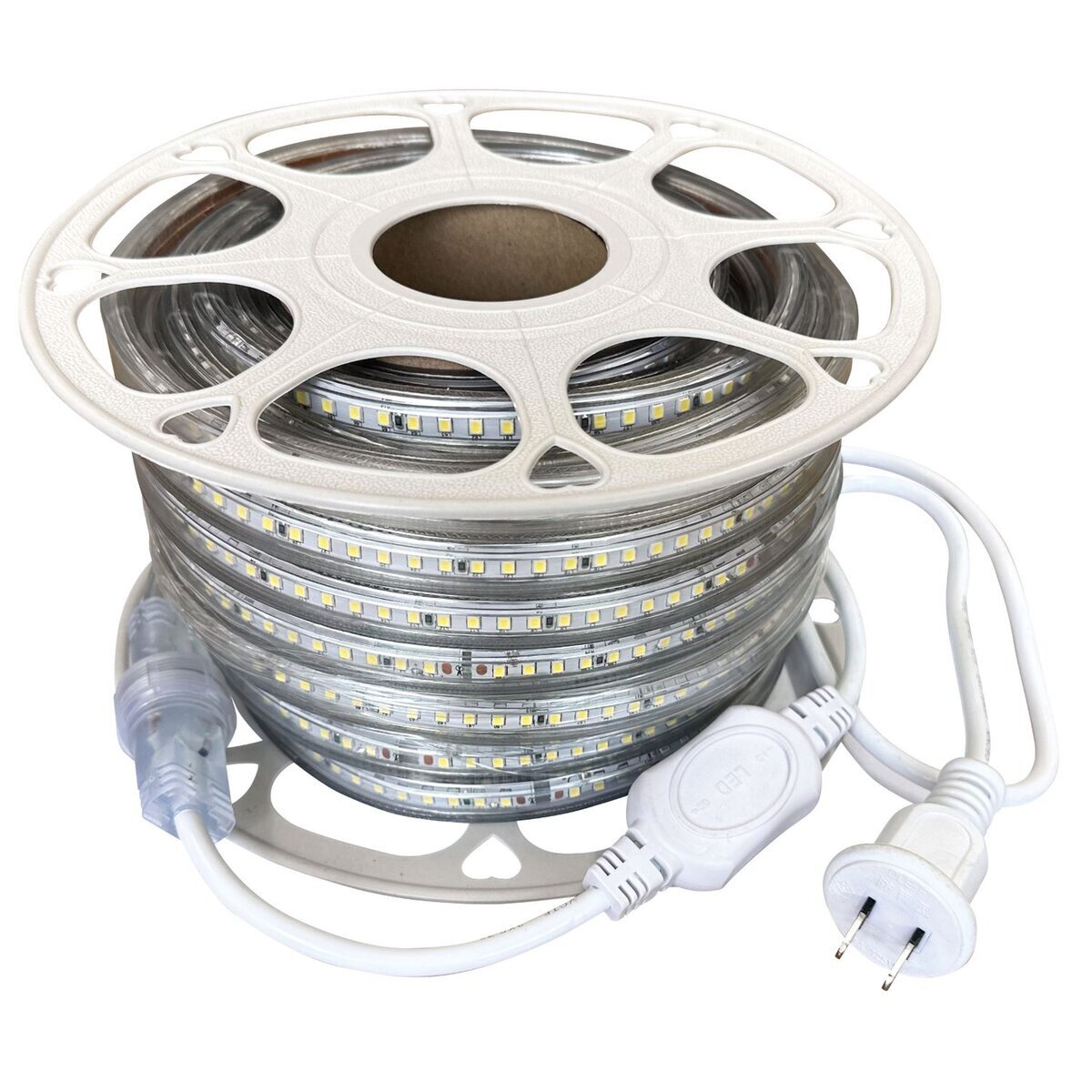 【送料無料】富士倉 LED ロープライト 片面発光 20m 電源付 昼光色 6000K FRL-W20M