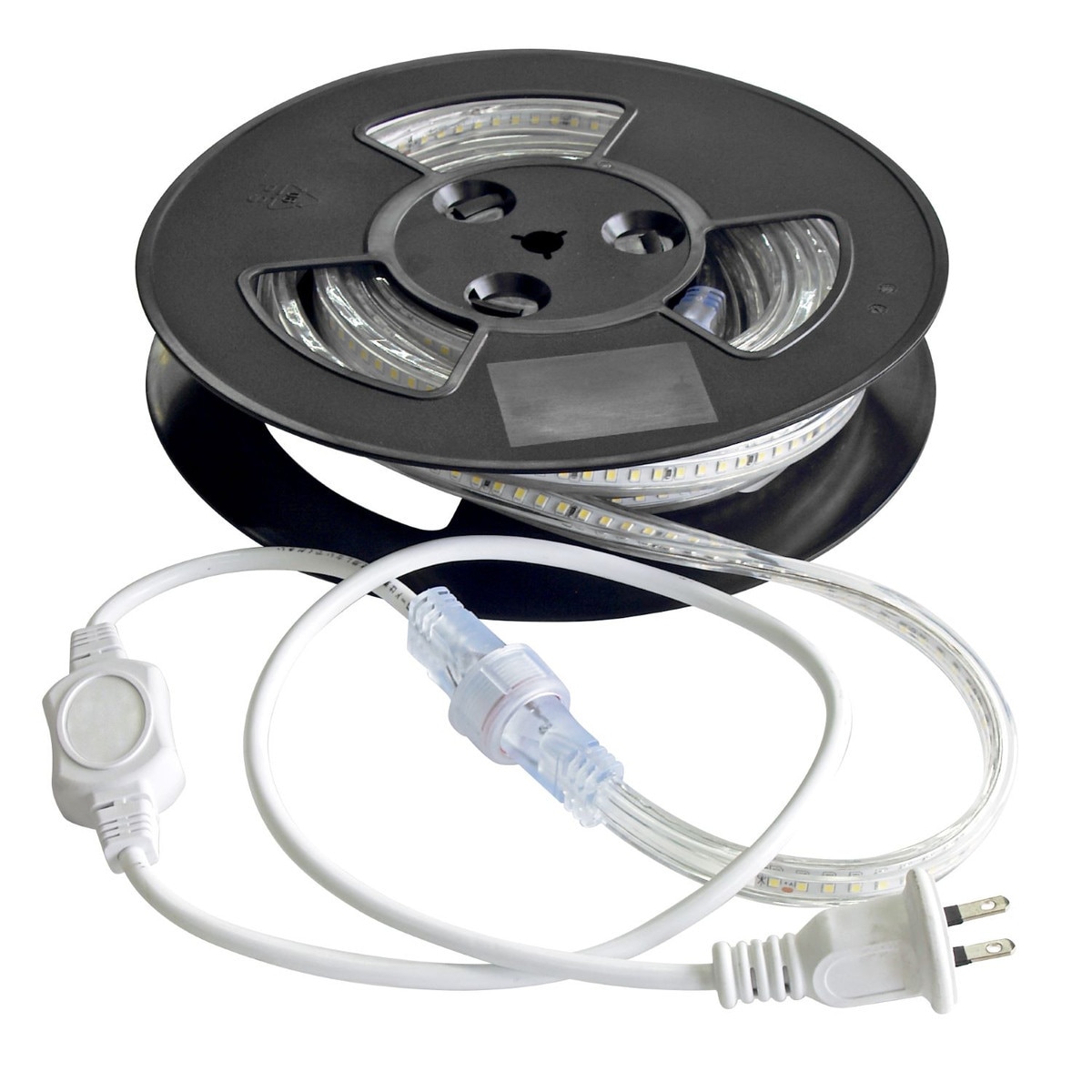 【送料無料】富士倉 LED ロープライト 片面発光 5m 電源付 昼光色 6000K FRL-W5M