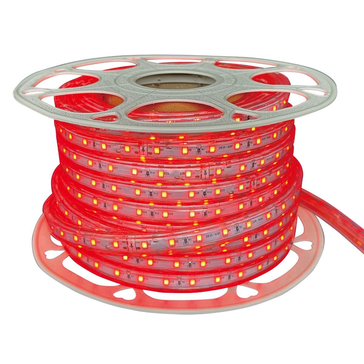 【送料無料】富士倉 LED ロープライト 片面発光 20m 電源付 赤色光 FRL-R20M