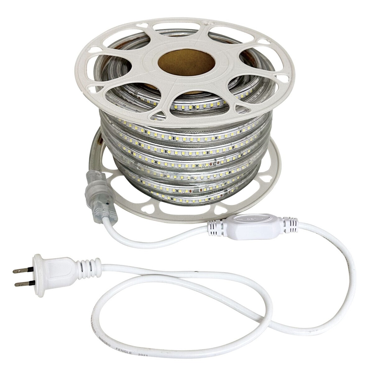 【送料無料】富士倉 LED ロープライト 片面発光 10m 電源付 昼光色 6000K FRL-W10M