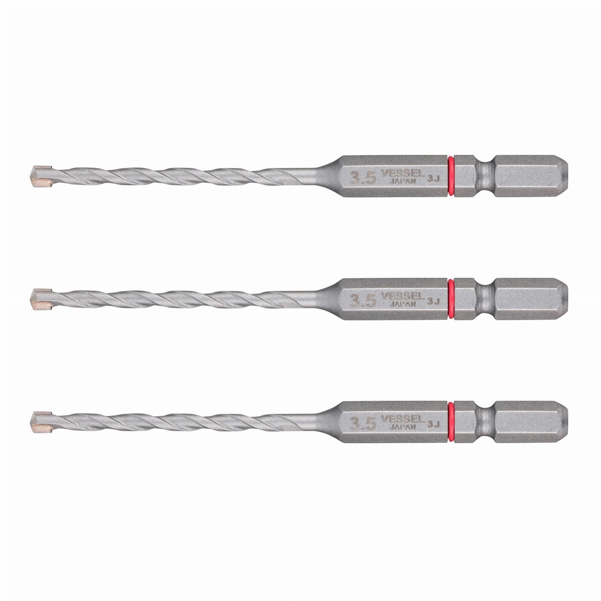 ベッセル VESSEL コンクリート用ドリル φ3.5×90mm 3本組 CCD3S-3.5