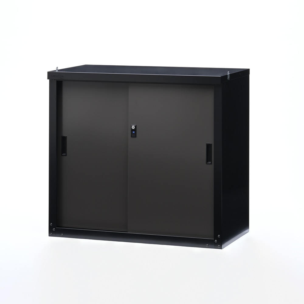 【送料無料】グリーンライフ 家庭用収納庫83 ブラック/アッシュグレー HS-83(BK/AGY) 【メーカー直送・代引不可・置配不可】