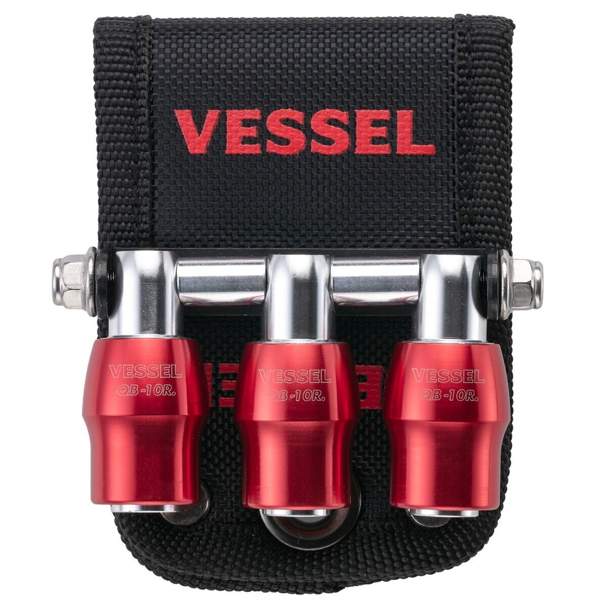 ベッセル VESSEL クイックキャッチャー 3連ホルダー レッド QB-10B3R