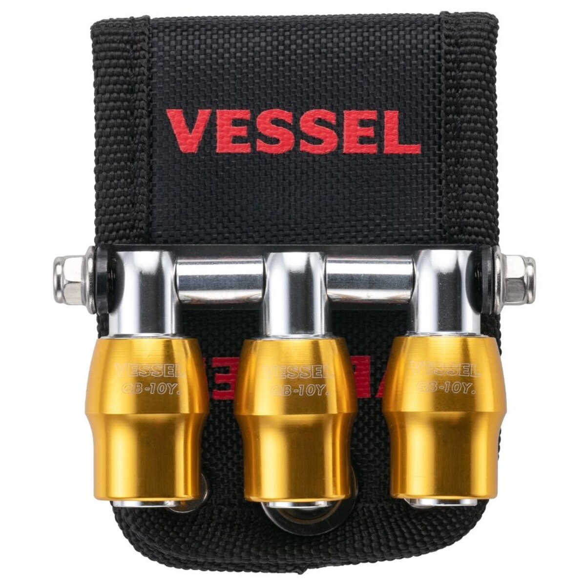 ベッセル VESSEL クイックキャッチャー 3連ホルダー イエロー QB-10B3Y