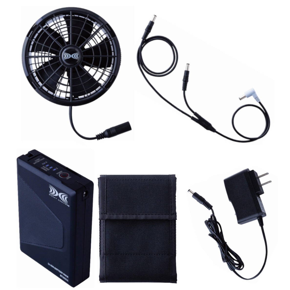 【送料無料】寅壱 空調服(R) スターターキット 25V SK25011 K90 クロ 1082-810