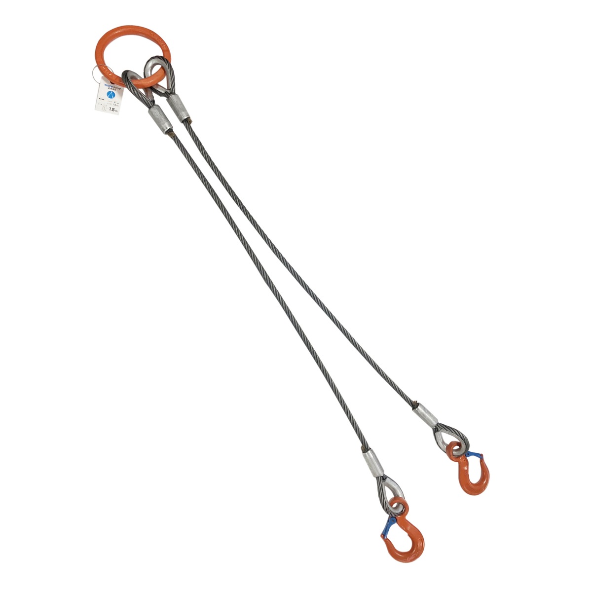 【送料無料】メーカー欠品中 次回12月下旬入荷予定です　大洋製器工業 スリング 2本吊り ワイヤタイプ 2t×1.5m 2WR2TX1.5
