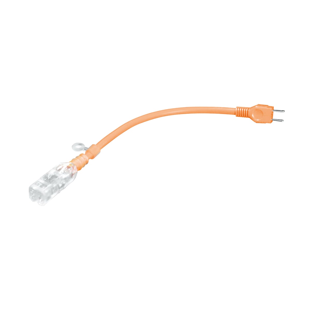 フジマック 光るショートタップ 4つ口コンセント 30cm 15A オレンジ HE-1503-OR