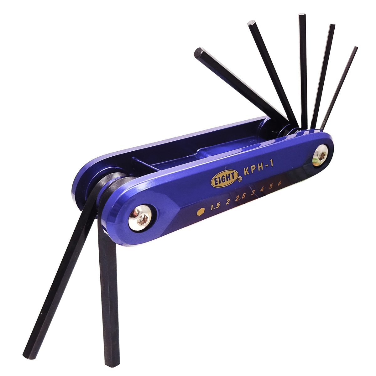 エイト 六角棒スパナ 六角レンチ ナイフタイプ 7本組 1.5/2/2.5/3/4/5/6mm KPH-1