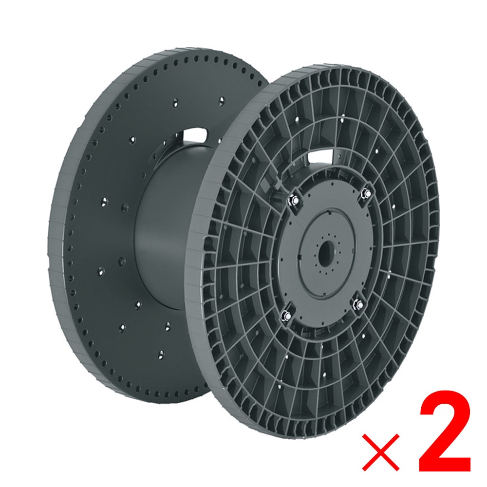 【送料無料】【法人限定】サンコー 電線ドラムL4-6 Ver.2 グレー 800758-02 ×2個 セット販売 【メーカー直送・代引不可・置配不可】