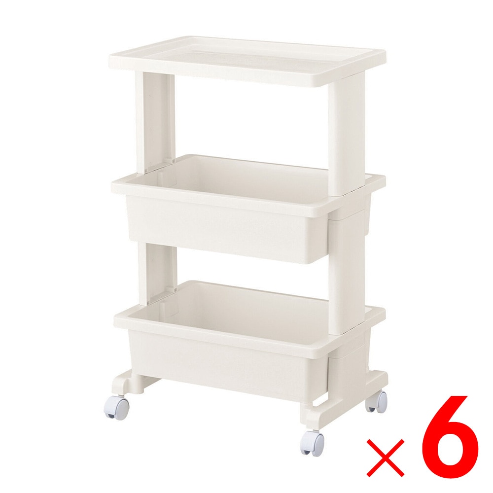 【送料無料】JEJ リセ テーブルワゴン 3段×6個 ケース販売