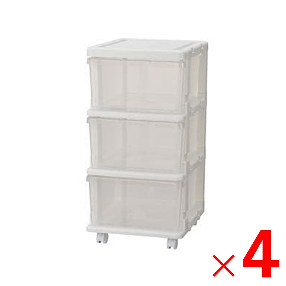 【送料無料】JEJ シーズユニット3段 クリア SIU-3-CL×4個 ケース販売