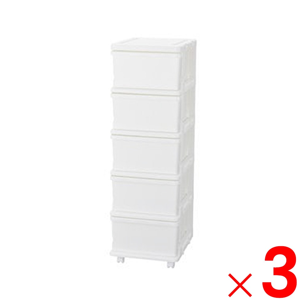 【送料無料】JEJ シーズユニット5段 ホワイト SIU-5WH×3個 ケース販売