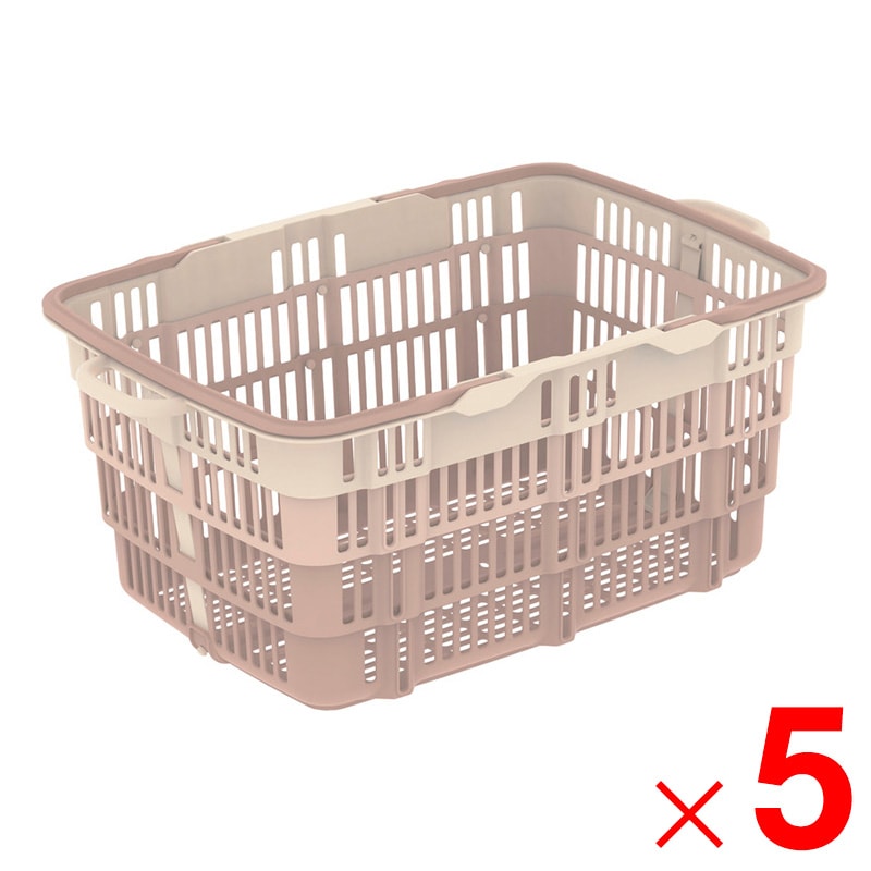 【送料無料】【法人限定】サンコー ニューバスケット ブラウン 103060-00 ×5個 セット販売 【メーカー直送・代引不可・置配不可】