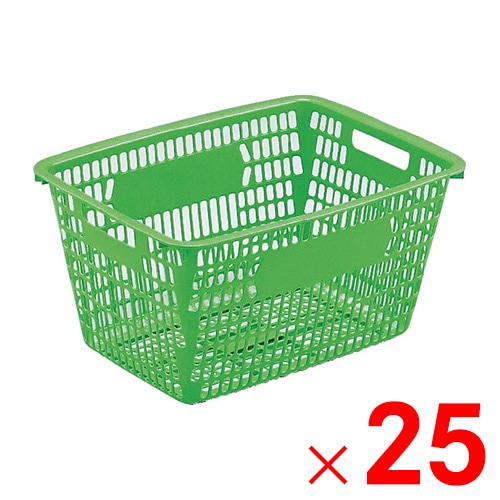 【送料無料】【法人限定】サンコー レジバスケット-2 グリーン 102767-00 ×25個 セット販売 【メーカー直送・代引不可・置配不可】
