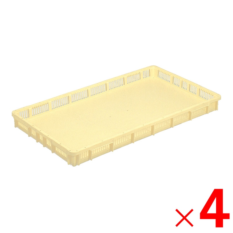 【送料無料】【法人限定】サンコー せいろう 14型 (PP) クリーム 106001-00 ×4個 セット販売 【メーカー直送・代引不可・置配不可】