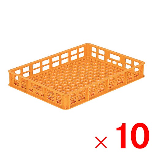 【送料無料】【法人限定】サンコー 麺コンテナー 9型-B オレンジ 101407-00 ×10個 セット販売 【メーカー直送・代引不可・置配不可】