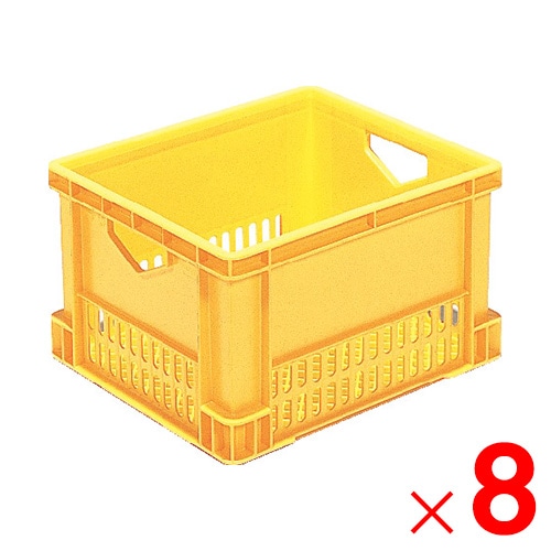 【送料無料】【法人限定】サンコー ブロックパック (深型) イエロー 202800-00 ×8個 セット販売 【メーカー直送・代引不可・置配不可】