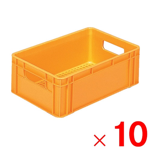 【送料無料】【法人限定】サンコー ミルククレート I-40-2 オレンジ 202106-00 ×10個 セット販売 【メーカー直送・代引不可・置配不可】