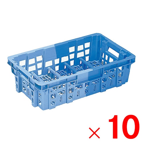 【送料無料】【法人限定】サンコー ヨーグルトクレート Z-10 ブルー/ライトブルー 201306-00 ×10個 セット販売 【メーカー直送・代引不可・置配不可】