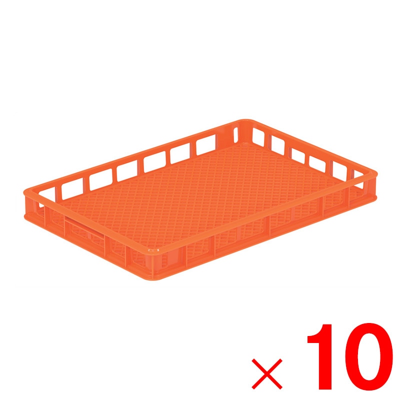 【送料無料】【法人限定】サンコー 麺コンテナー 15型 オレンジ 101255-00 ×10個 セット販売 【メーカー直送・代引不可・置配不可】