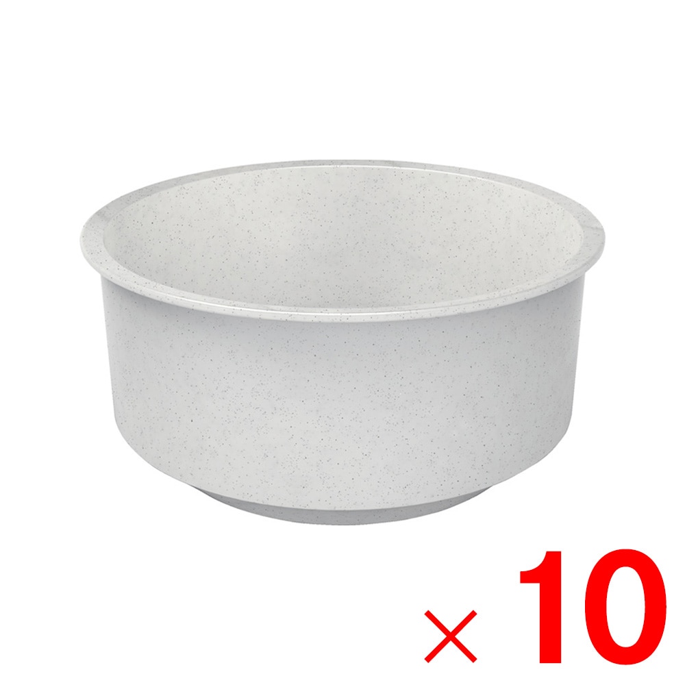 【送料無料】【法人限定】サンコー 湯桶2 ホワイトミカゲ 400451-00 ×10個 セット販売 【メーカー直送・代引不可・置配不可】