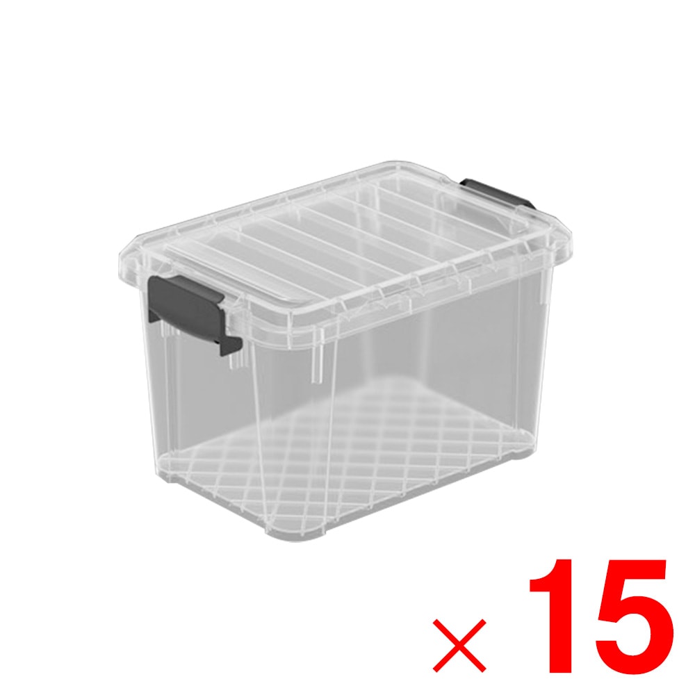 【送料無料】【法人限定】サンコー エコンボックス #14Ｎ セット 透明/ブラック 201435-01 ×15個 セット販売 【メーカー直送・代引不可・置配不可】