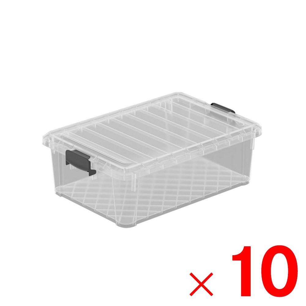 【送料無料】【法人限定】サンコー エコンボックス #25Ｎ セット 透明/ブラック 202583-01 ×10個 セット販売 【メーカー直送・代引不可・置配不可】