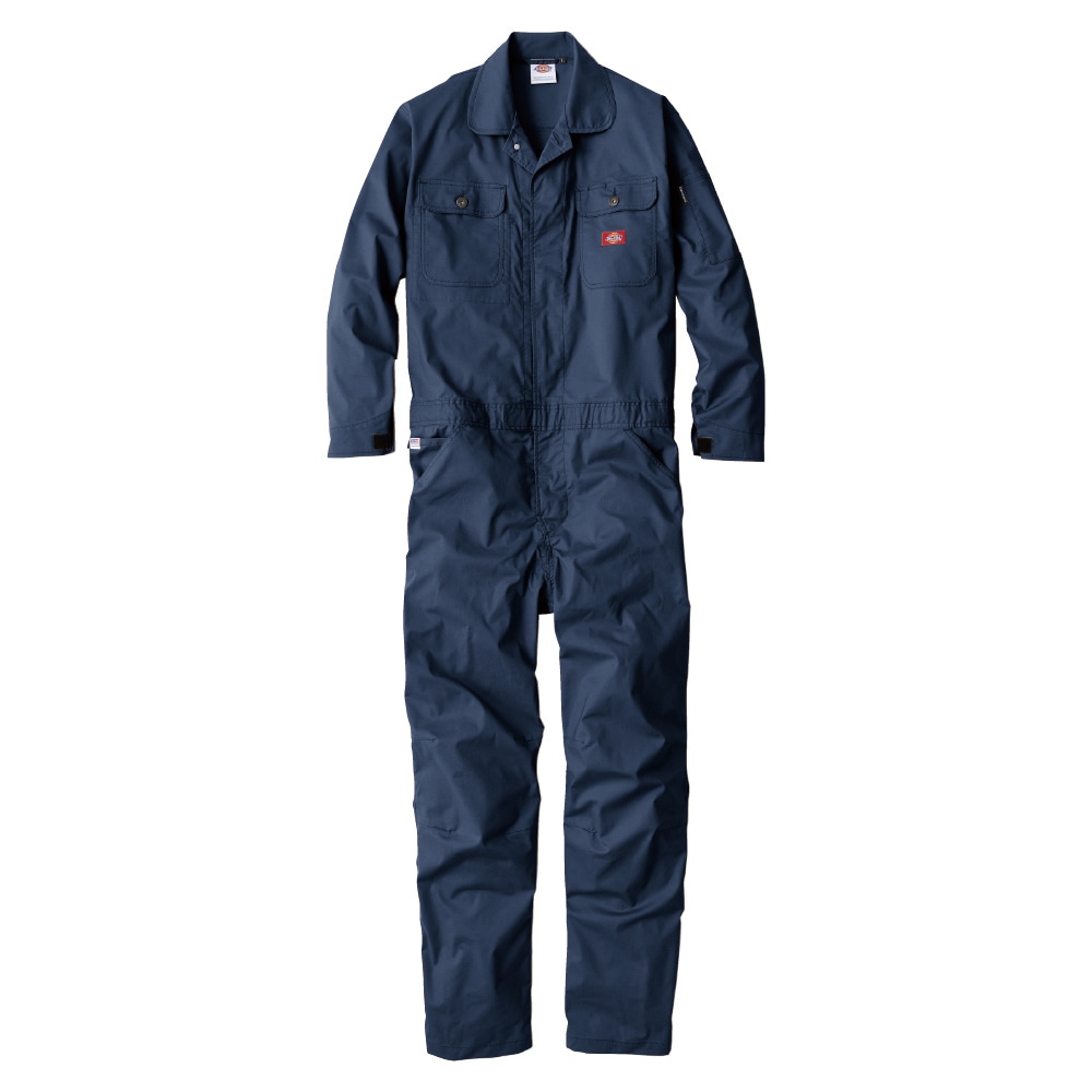 【送料無料】ディッキーズ Dickies ストレッチCVC長袖ツナギ ネイビー L D-746