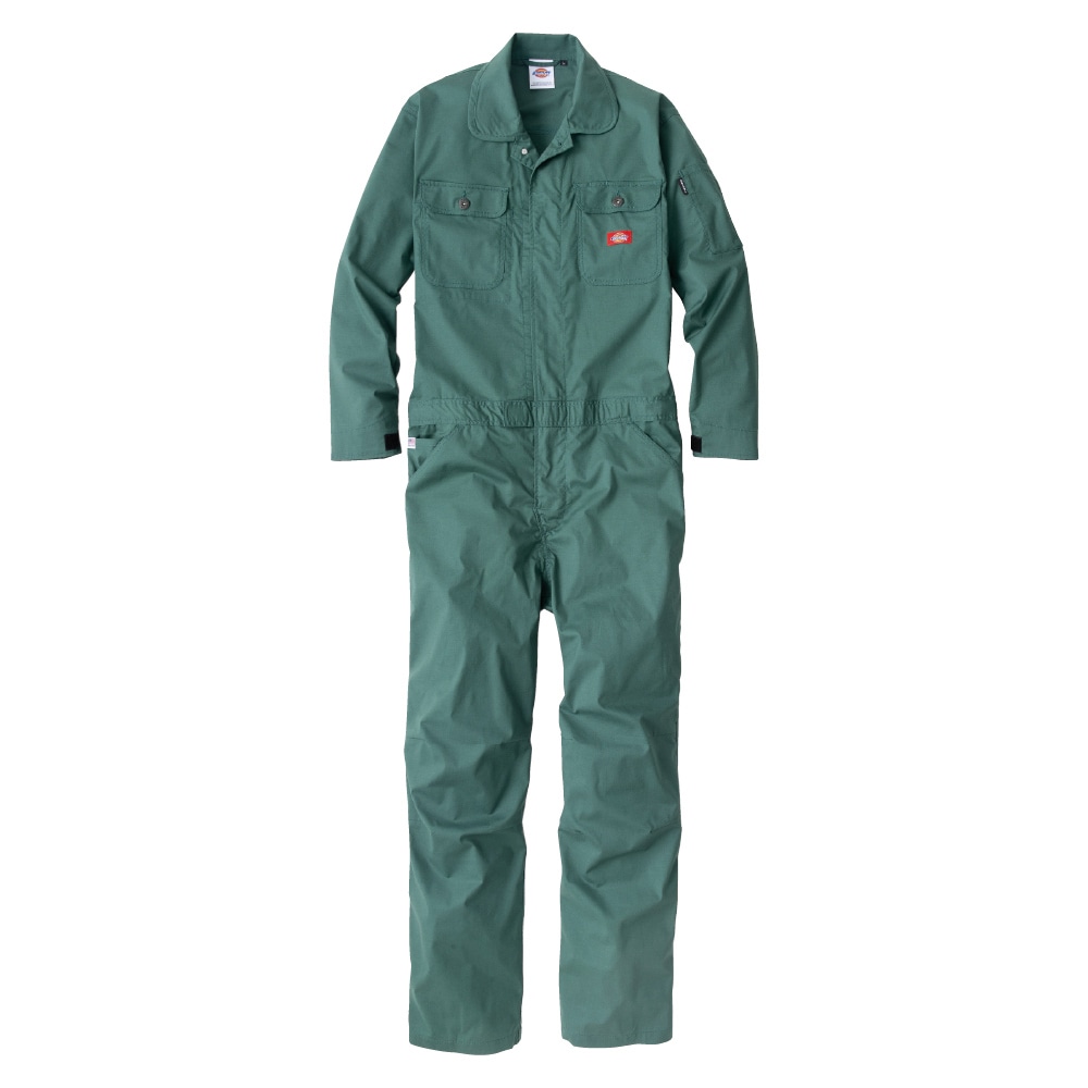 【送料無料】ディッキーズ Dickies ストレッチCVC長袖ツナギ グリーン 3L D-746