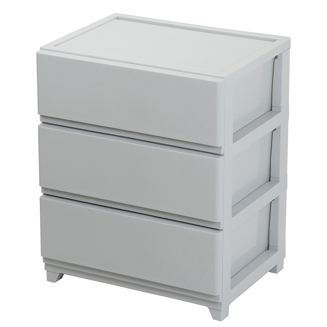 【送料無料】JEJ デコニー シーヴォ ワイド3段 ライトグレー