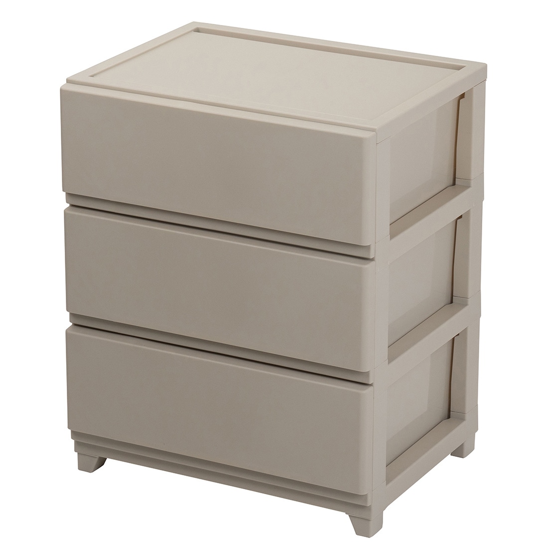 【送料無料】JEJ デコニー シーヴォ ワイド3段 グレージュ