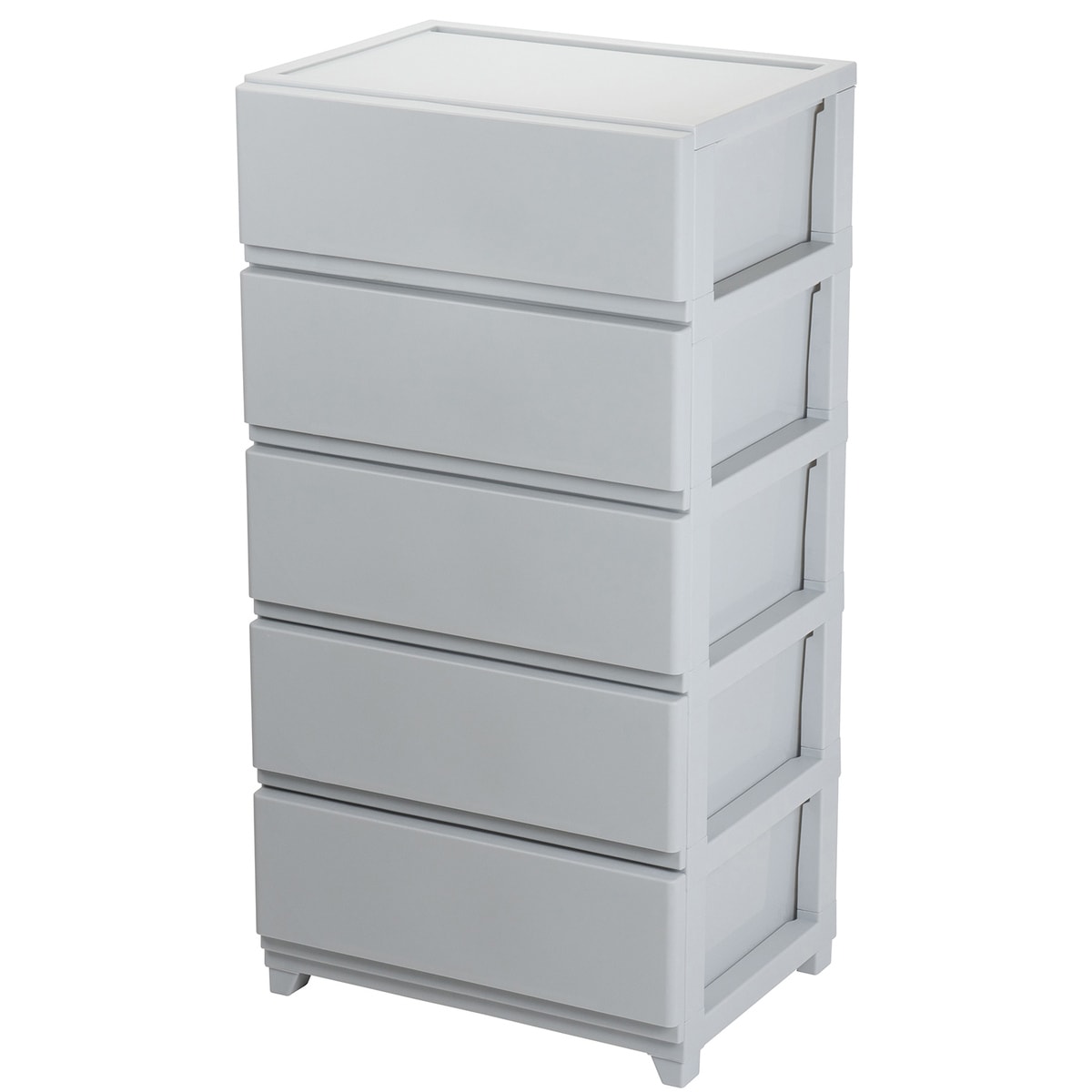 【送料無料】JEJ デコニー シーヴォ ワイド5段 ライトグレー