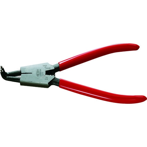 ロブテックス スナップリングプライヤー 軸用・曲爪 全長163mm OB175