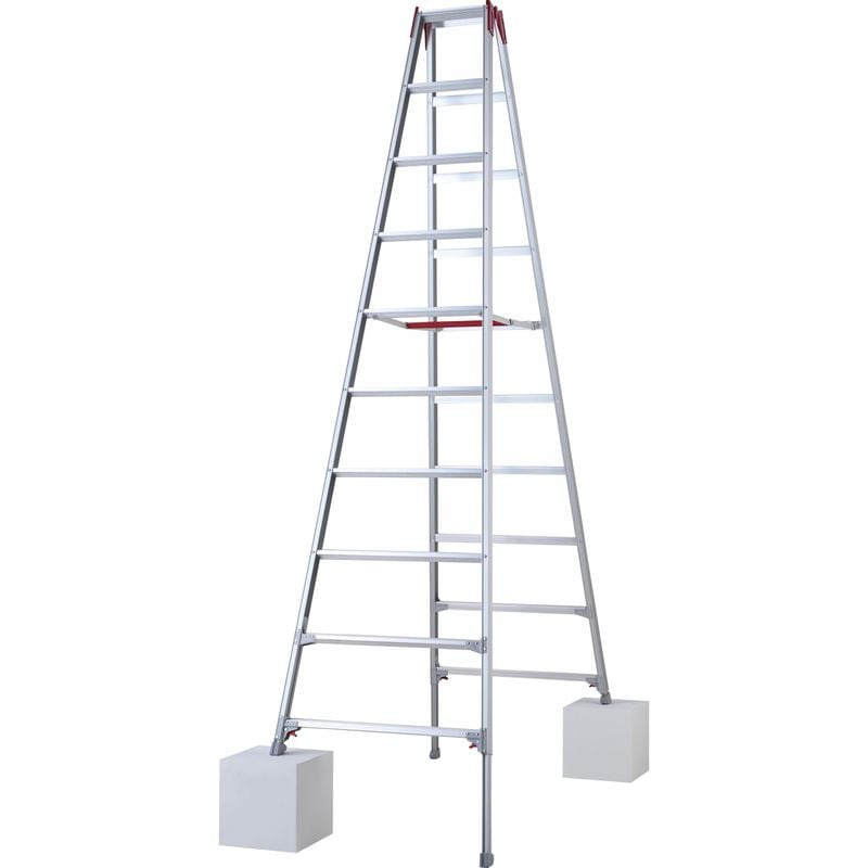 【送料無料】【法人限定】長谷川工業 脚部伸縮式専用脚立 ワンタッチバー付 RYZ-30d 【メーカー直送・代引不可・置配不可・配送地域限定】