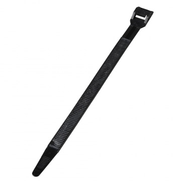 オーム電機 ストロングタイ 耐候性 180mm 黒 10本入 LT-HD180-K10P