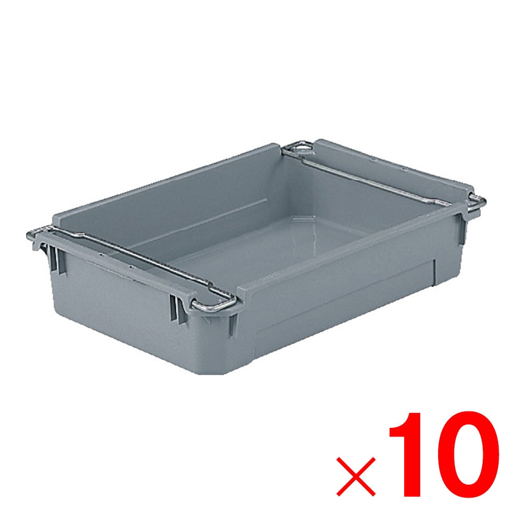 【送料無料】【法人限定】サンコー サンバケット #35N ハンドル付 ライトグレー 203509-01×10個 セット販売 【メーカー直送・代引不可・置配不可】