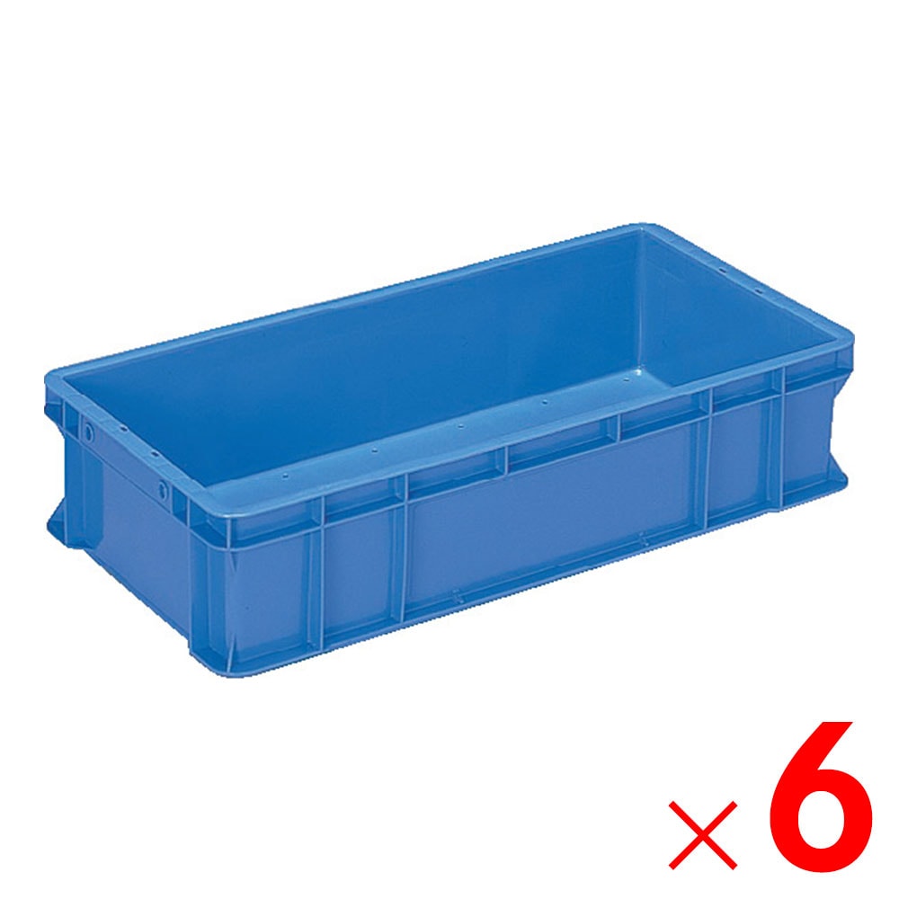 【送料無料】【法人限定】サンコー トロ函 #45 孔有 ブルー 204500-00×6個 セット販売 【メーカー直送・代引不可・置配不可】