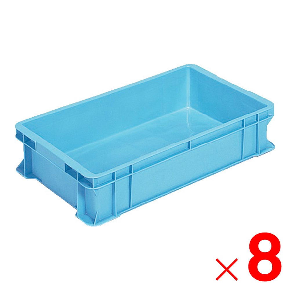 【送料無料】【法人限定】サンコー トロ函 B-2 ライトブルー 202701-00×8個 セット販売 【メーカー直送・代引不可・置配不可】