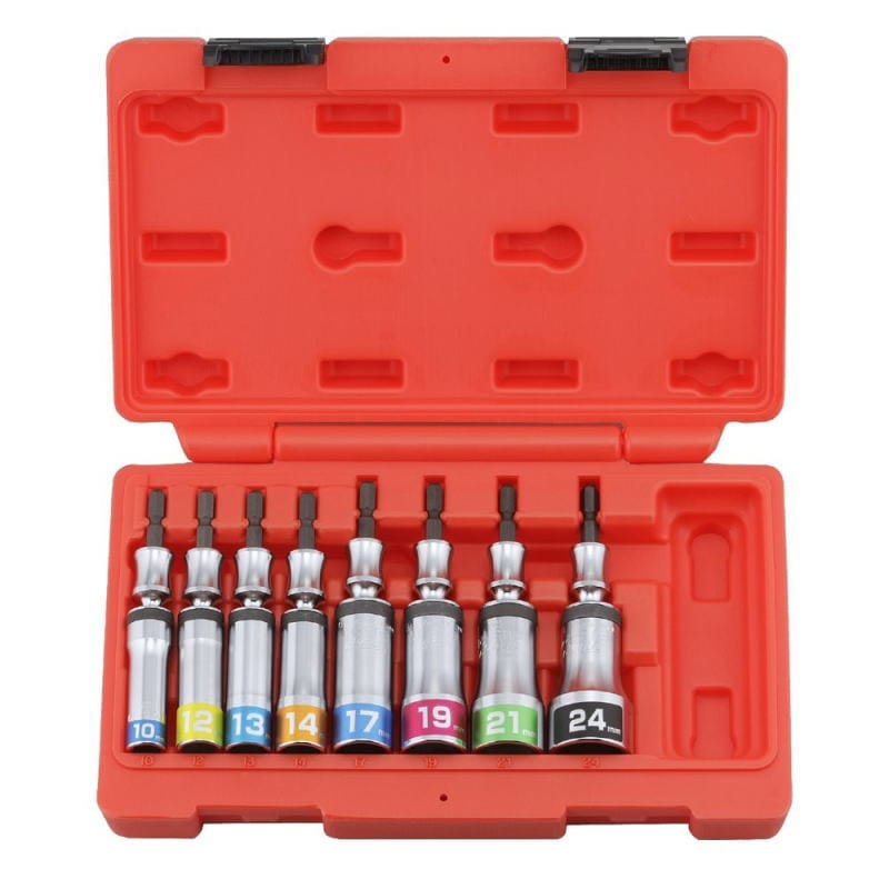 【送料無料】トップ工業 TOP 電動ドリル用ユニバ-サルソケット8本セット ケ-ス付 EUS-1024S