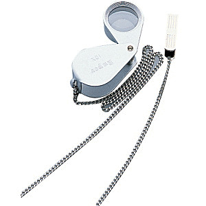 シンワ測定 ルーペ I 高倍率収納型 チェーン付 10倍 75765