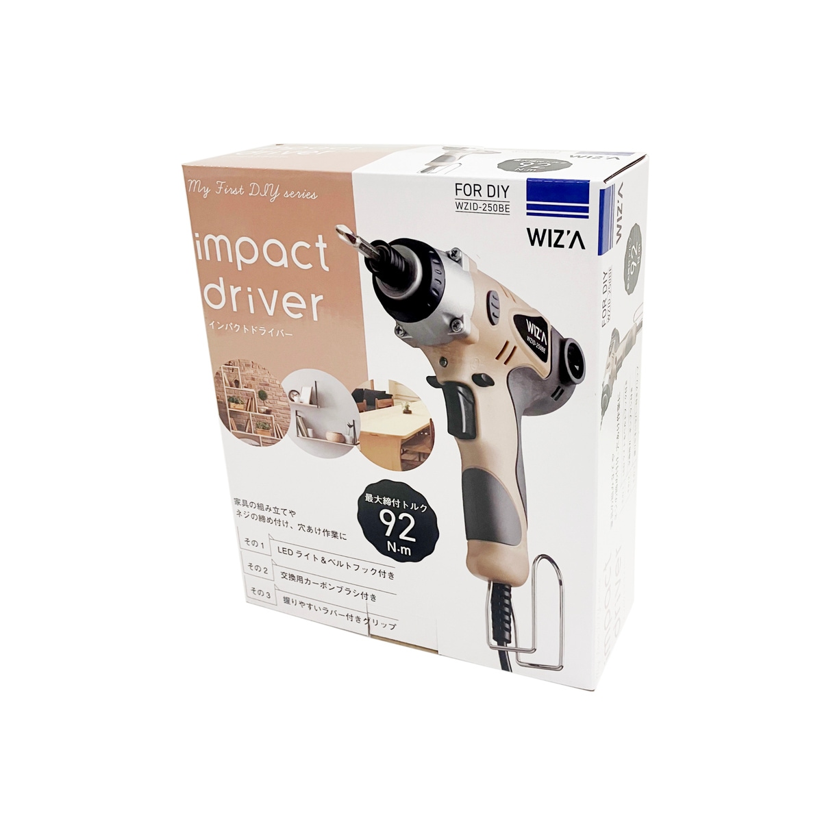 送料無料】ウイザ WIZA インパクトドライバー コード式 最大トルク92N