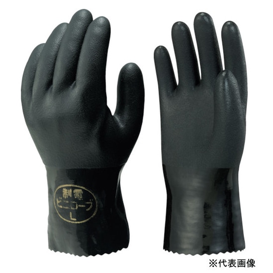 ショーワグローブ 制電ビニローブ ブラック Lサイズ NO510-L