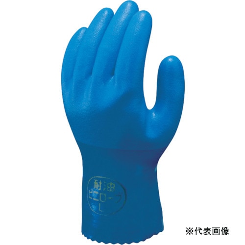 ショーワグローブ 耐油ビニローブ ブルー Mサイズ 2双入り NO652-M